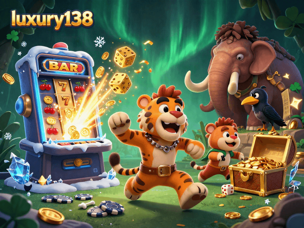 Mainkan permainan menarik di luxury138 dengan kombinasi karakter kartun 3D dalam kasino prasejarah.