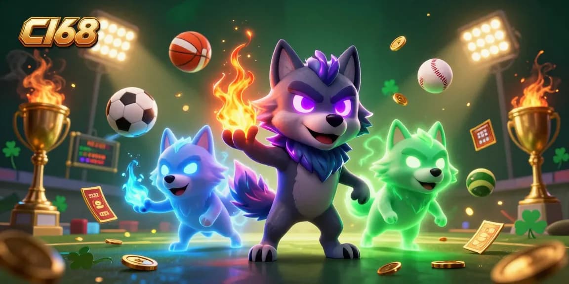 C168 enhances your betting excitement with vibrant 3D casino elements and ghostly wolf characters