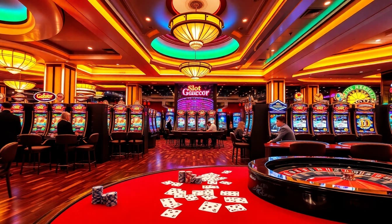 Experience thrilling moments at slot gacor machines in a vibrant casino filled with excitement.
