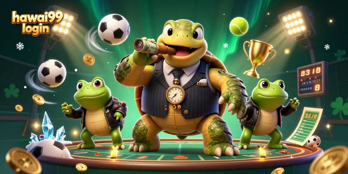 Engage with hawai99 login through a vibrant casino scene featuring animated characters and dynamic gaming elements.