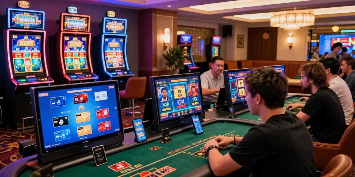 Engaging scene of players enjoying credit card casinos at https://lctltd.co.uk with vibrant gaming interface and live dealer options.