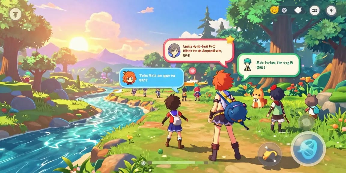 Explore an ecchi game character in a vibrant fantasy landscape, showcasing engaging gameplay.