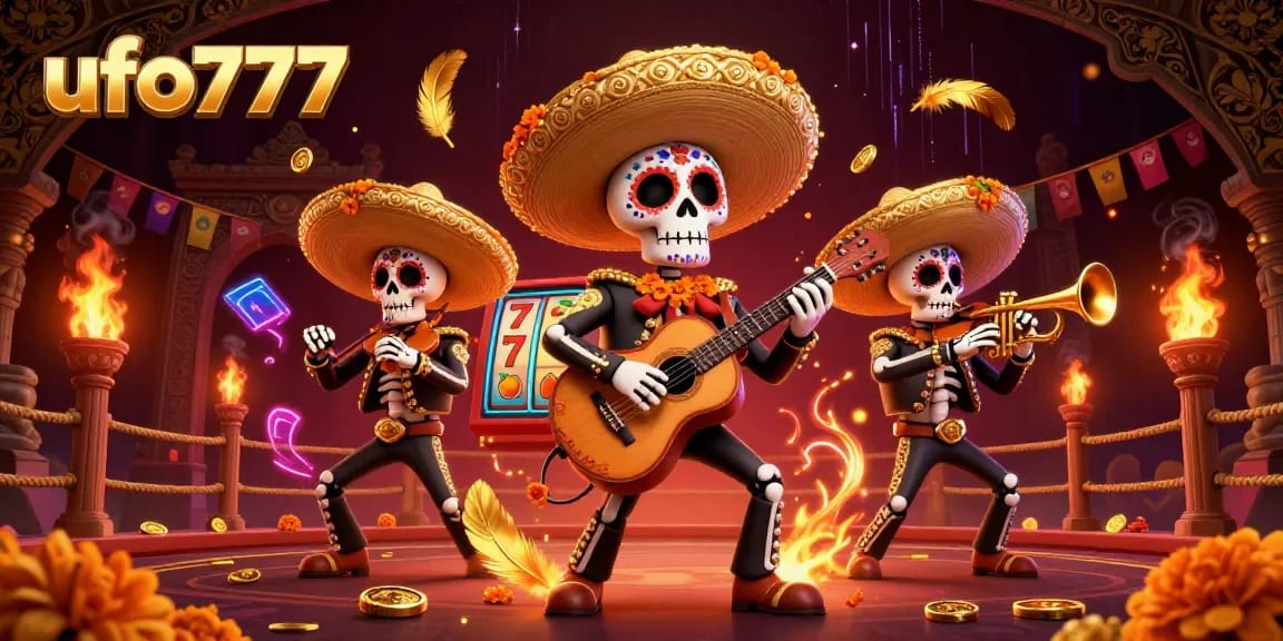 Play exciting gambling games at ufo777 with a vibrant mariachi scene and rich casino elements.