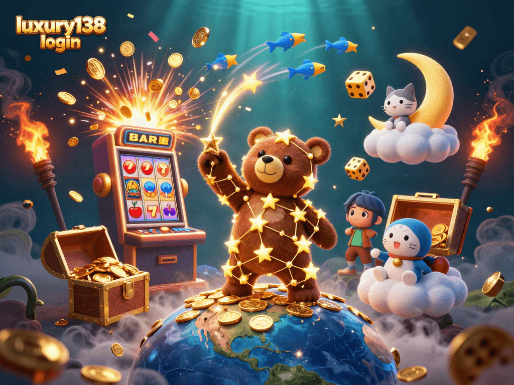 Slot jackpot dan bintang emas menyambut pemain di luxury138 login dengan semangat.