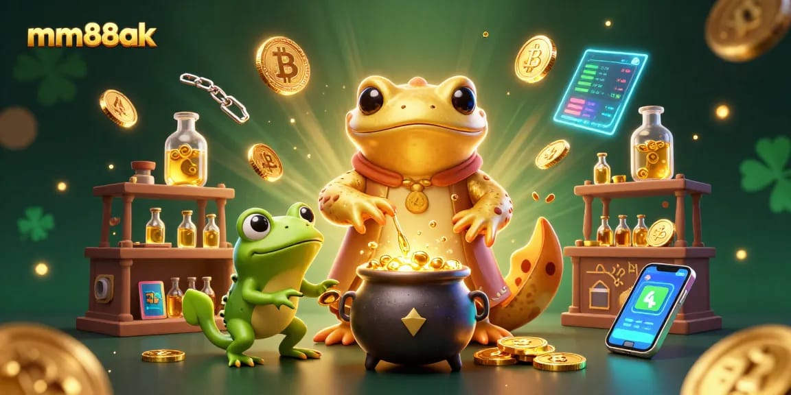 Experience the immersive world of mm88ak with a golden salamander alchemist creating riches.