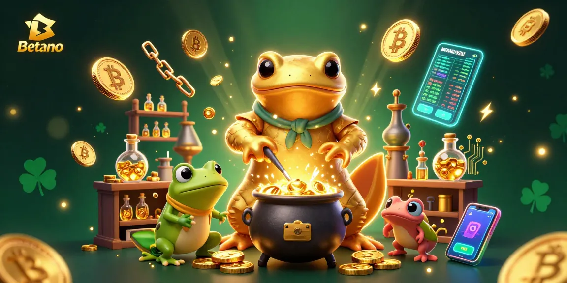 Engage with Betano's vibrant casino scene featuring enchanting characters and crypto elements.