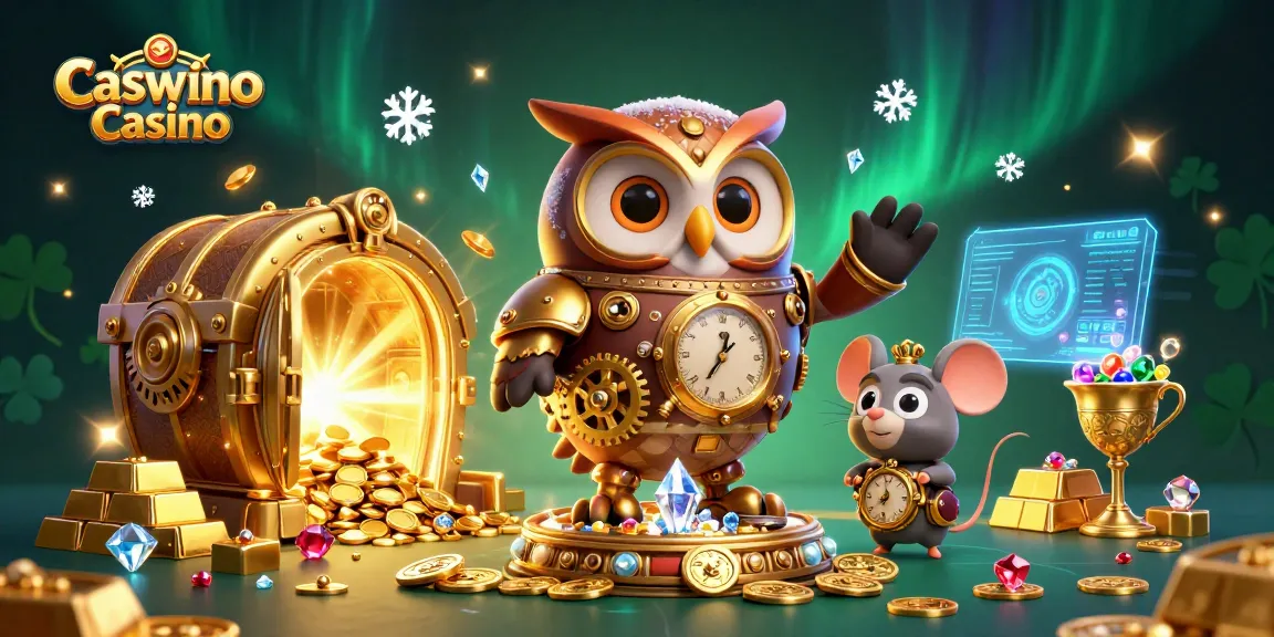 Experience dynamic casino adventures at Caswino Casino with vibrant characters and glittering treasures.