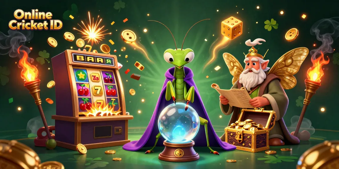Engage with Online Cricket ID using a vibrant scene of characters and dynamic gambling elements.