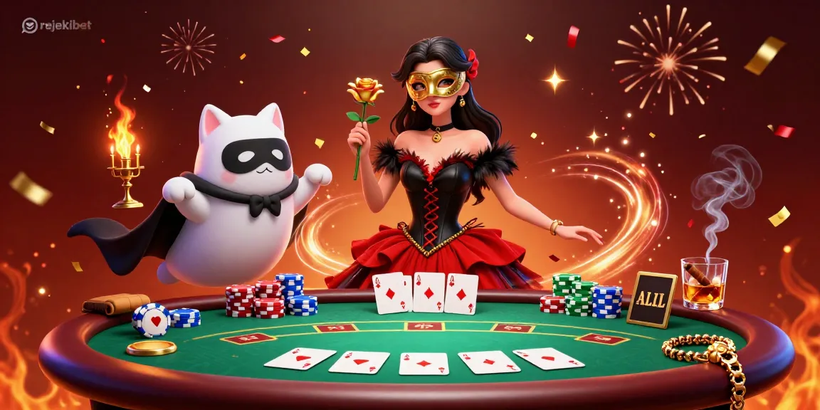 Experience the thrill of rejekibet with a stunning casino scene featuring dynamic characters and vibrant gaming elements.