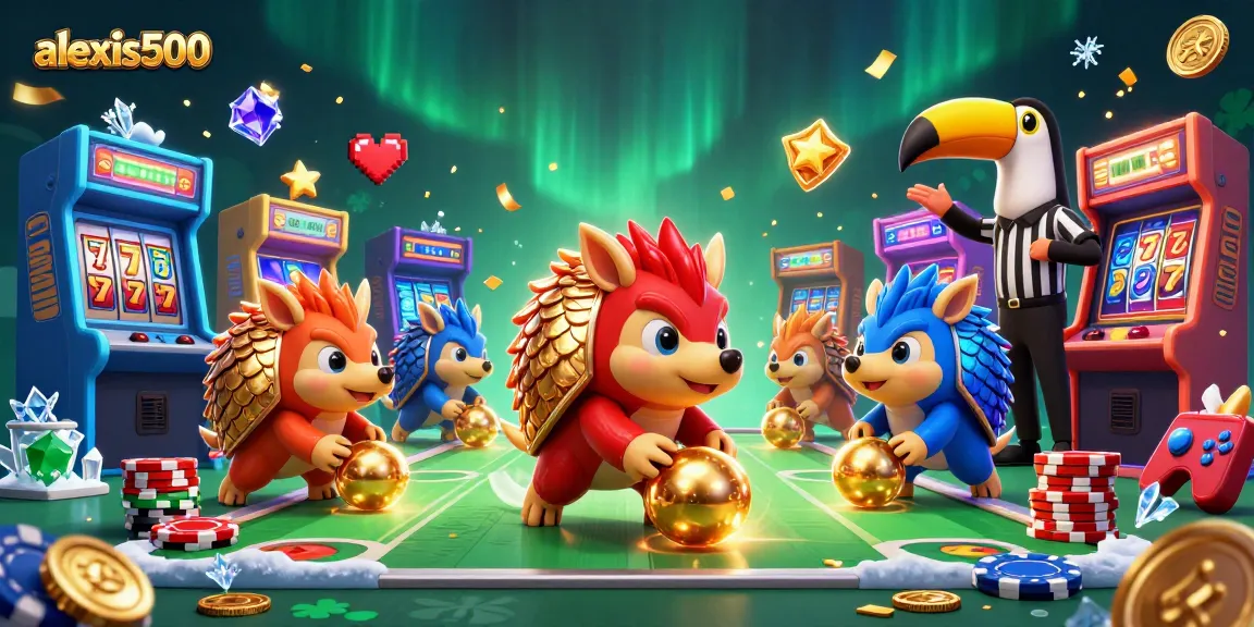Experience thrilling gameplay with alexis500 as rival pangolins clash in a vibrant casino showdown.