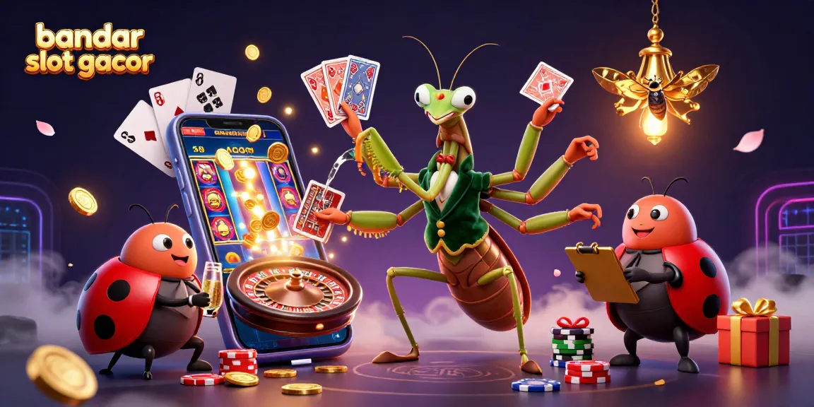 Permainan menarik di bandar slot gacor dengan karakter kartun sedang bersenang-senang di dunia slot.