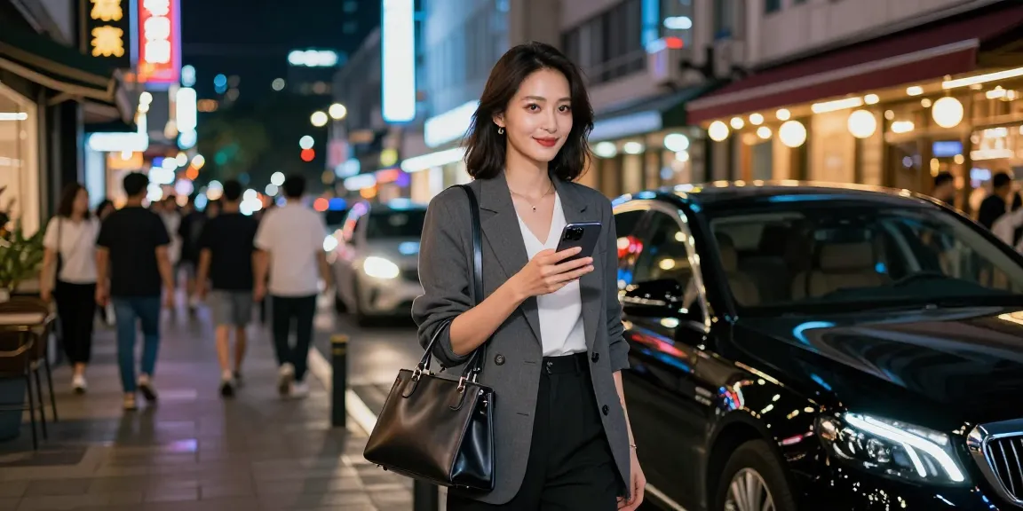 Gái gọi trong đêm phố thị, thời trang hiện đại, ánh đèn neon sống động