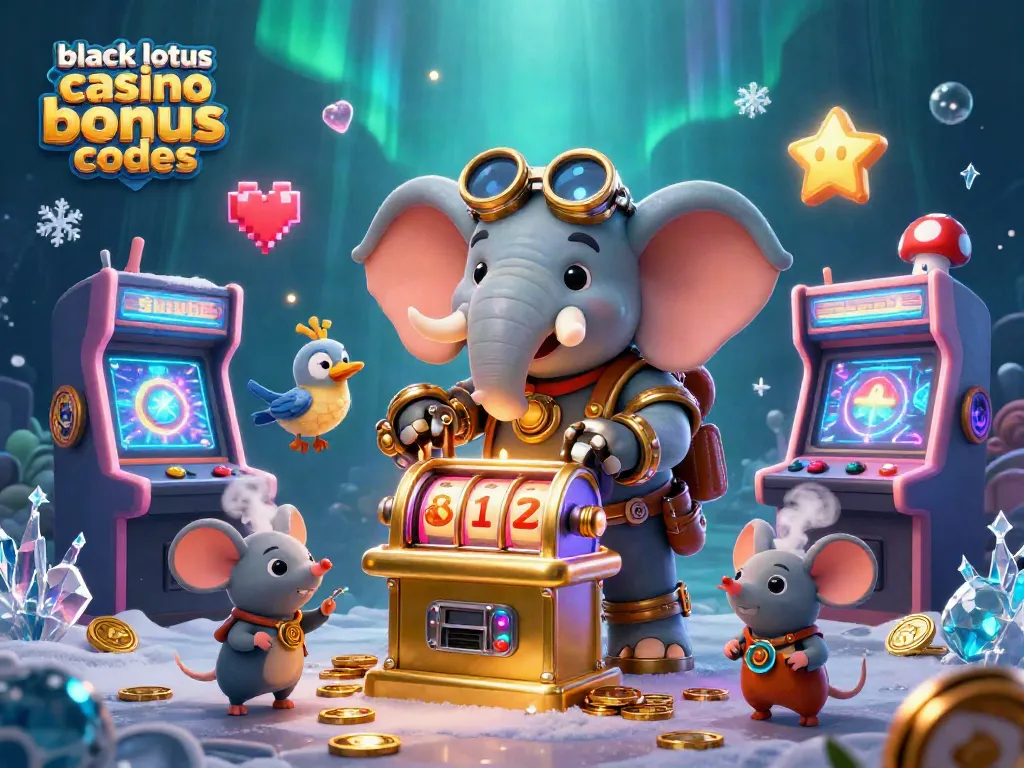 Experience the excitement of black lotus casino bonus codes with vibrant, engaging characters and retro gaming elements.
