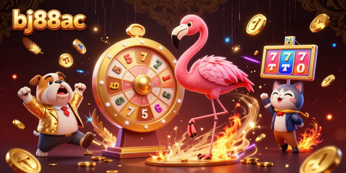 Win big at bj88ac with an exciting game show featuring cartoon characters and vibrant casino elements.