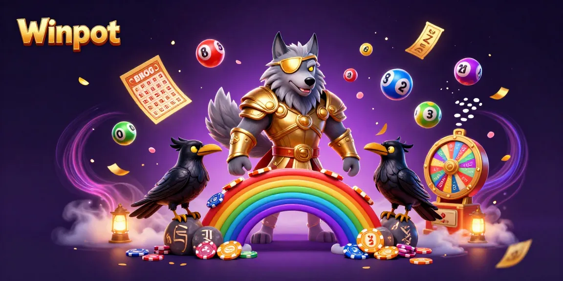 Winpot invites players to experience a magical gambling adventure filled with colorful lottery balls and vibrant prizes.