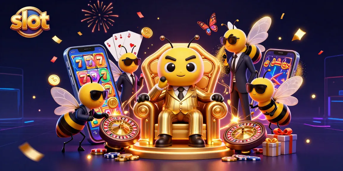Spin the slots with energetic characters in a vibrant casino-themed scene