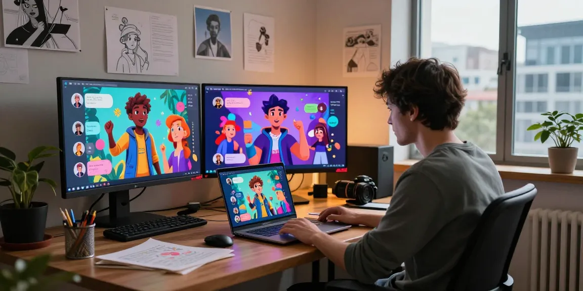 Engaging scene of users interacting with Tavern AI characters in a vibrant online chatroom.