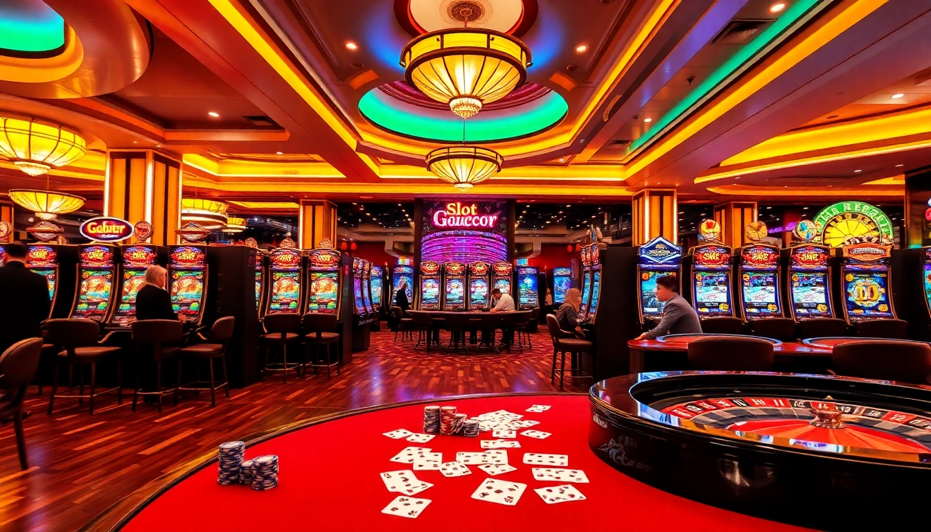 Experience thrilling moments at slot gacor machines in a vibrant casino filled with excitement.