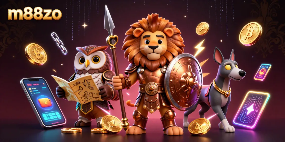Experience exciting wins with m88zo's vibrant 3D casino illustration showcasing thrilling gaming elements.