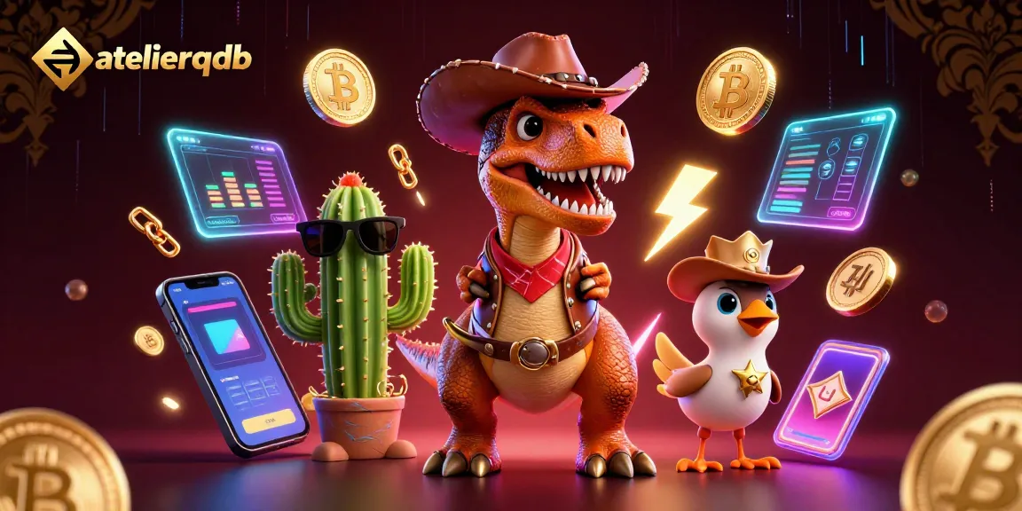 Taruhan crypto menjadi lebih menarik dengan atelierqdb, memadukan dinosaurus cowboy dan elemen kasino digital.