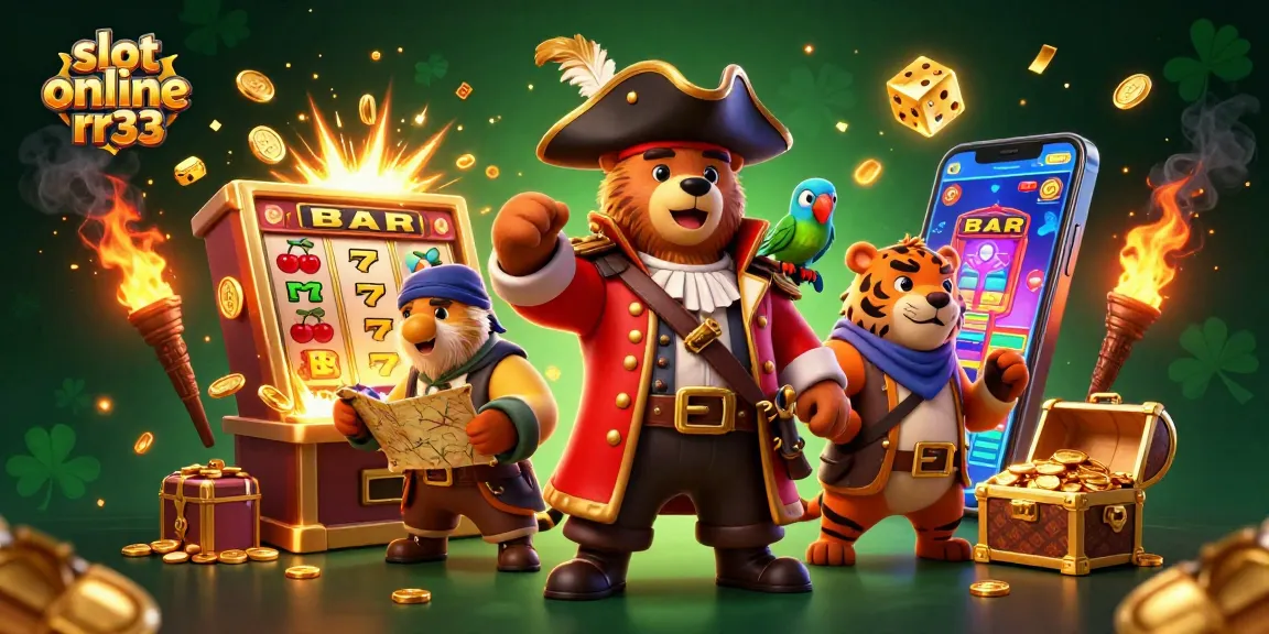 Engage with the exciting world of slot online rr33 featuring vibrant game elements and animated characters.