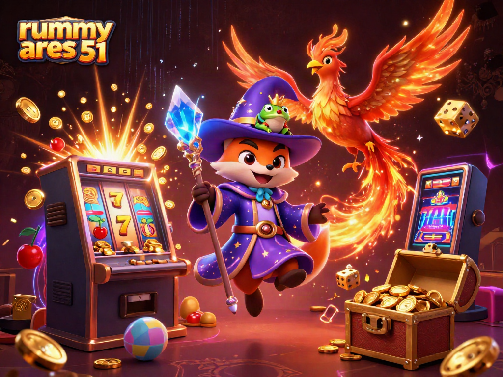 Experience the excitement of rummy ares 51 with enchanting characters and dynamic casino elements.