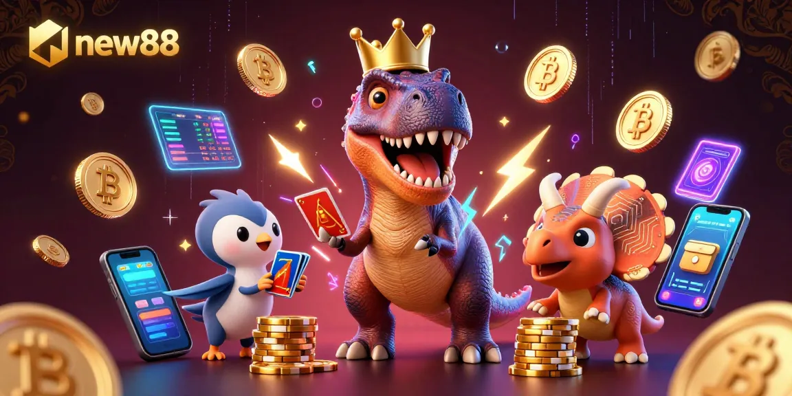 Experience thrilling 3D fun at new88 with cartoon characters and vibrant casino elements!