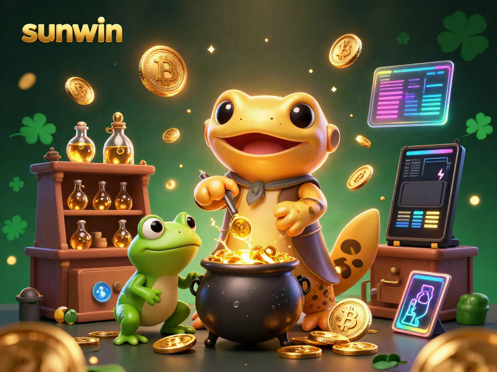 Engage with exciting sunwin gaming elements as golden alchemist transforms metals into treasures