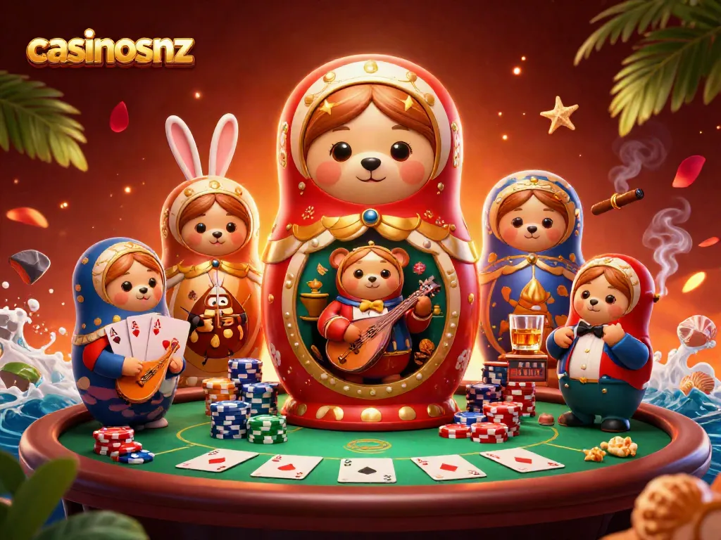 Experience exciting gameplay at casinosnz with colorful online poker scenes and vibrant characters.