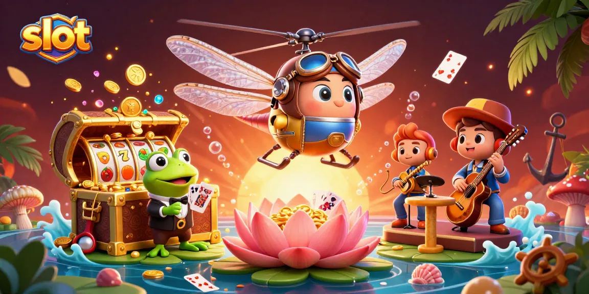 Permainan slot yang seru dengan helikopter capung dan dealer katak di kasino padang, menggugah semangat berjudi.