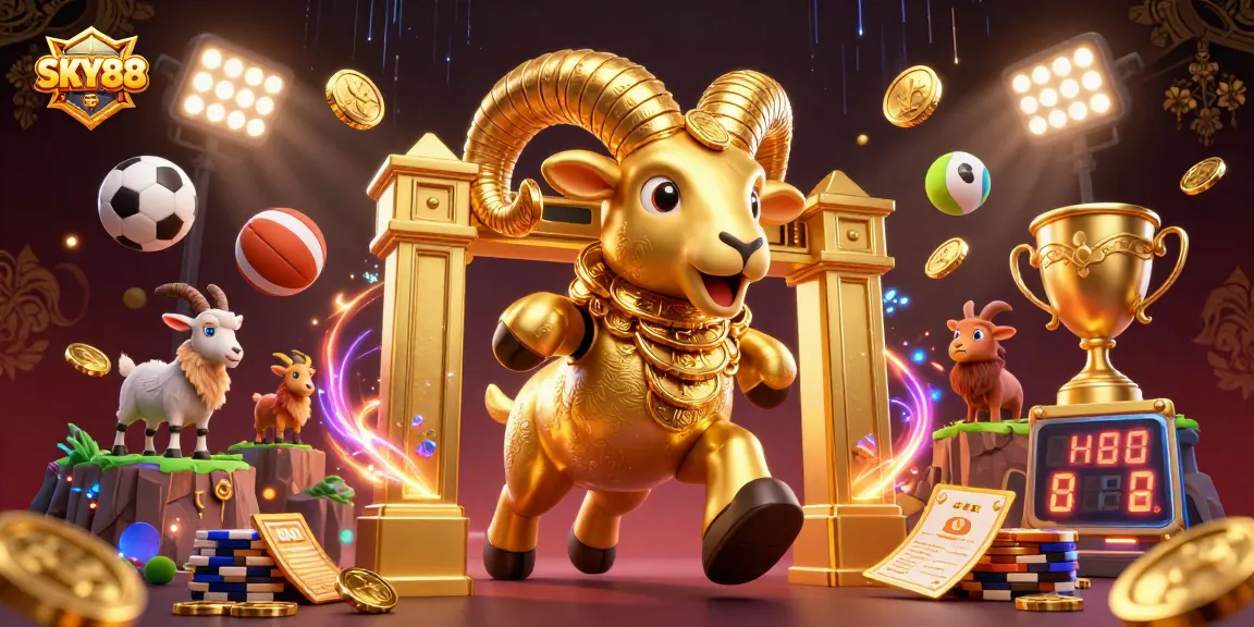 Experience thrilling gaming action with SKY88, showcasing an epic 3D casino battle.
