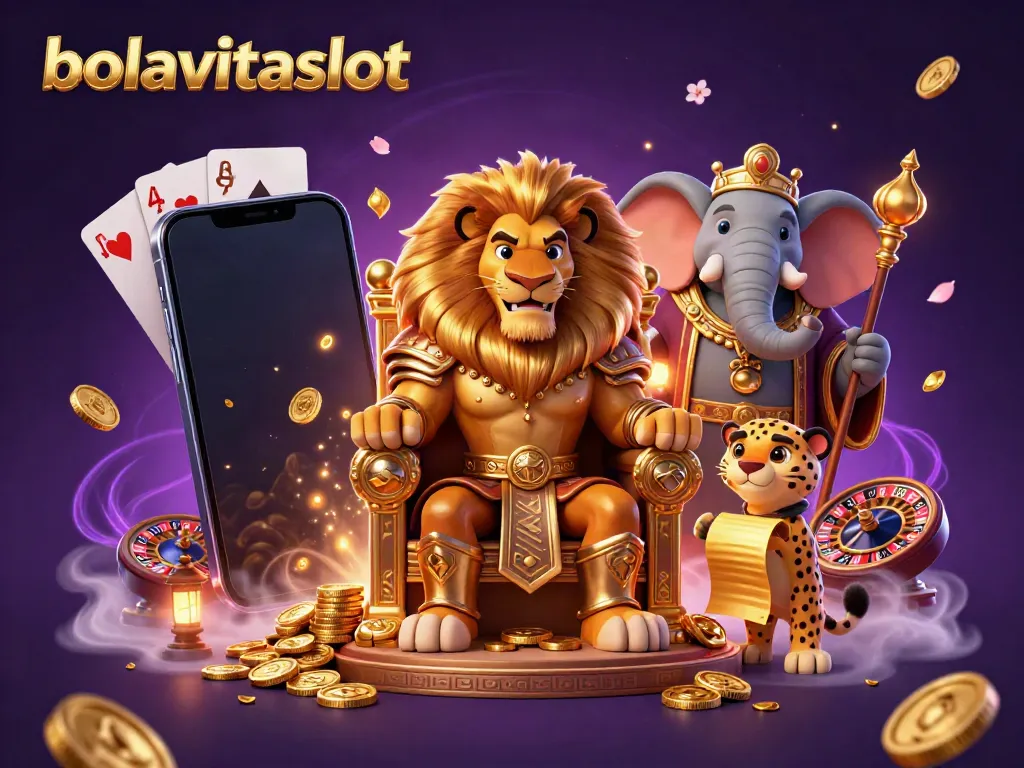Experience the excitement of bolavitaslot with vibrant slots, majestic characters, and dazzling casino elements.