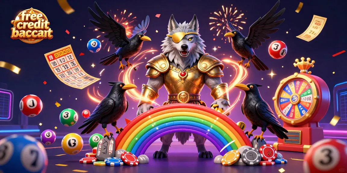Engage in free credit baccarat with vibrant casino imagery and dynamic elements.