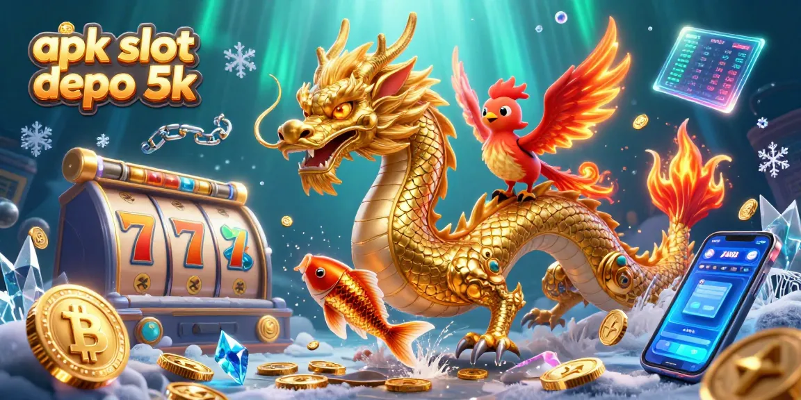 Experience the excitement of apk slot depo 5k with a stunning 3D dragon and lively symbols!