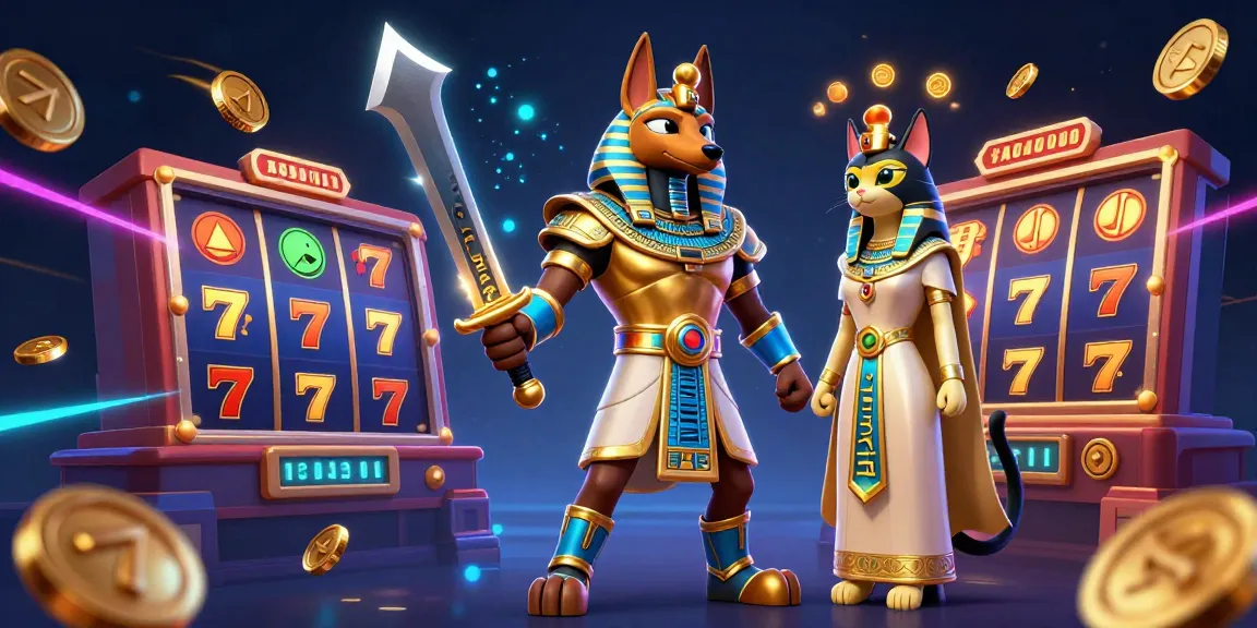 แสดงเกมสล็อต เว็บตรง สล็อตเว็บตรง ที่มีภาพงดงามของอานูบิส นักรบอียิปต์โบราณ และบูสเตอร์สัตว์ศักดิ์สิทธิ์