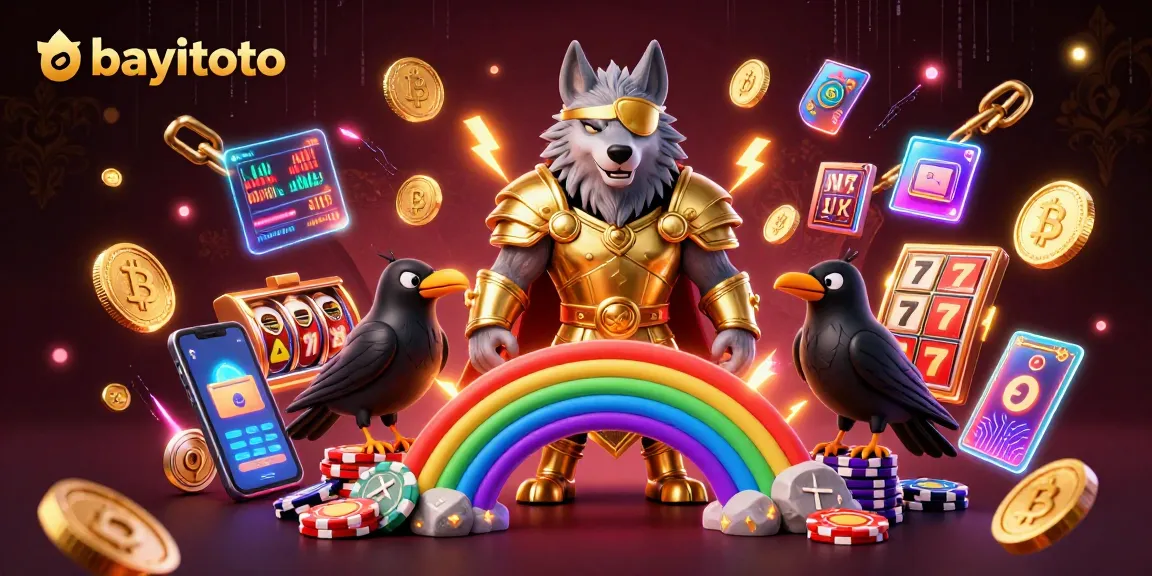 Experience thrilling gameplay at bayitoto with a vibrant scene of Norse mythology-inspired characters and casino elements.