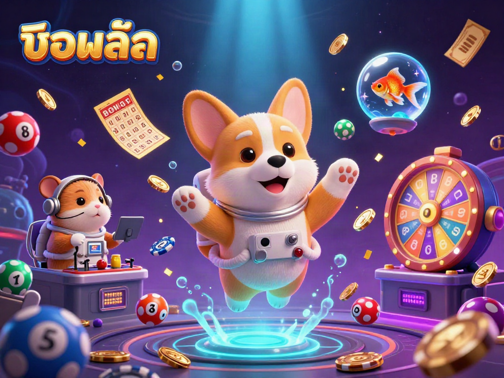 Experience thrilling gaming action in a vibrant illustration featuring "บอลสด" with colorful elements!