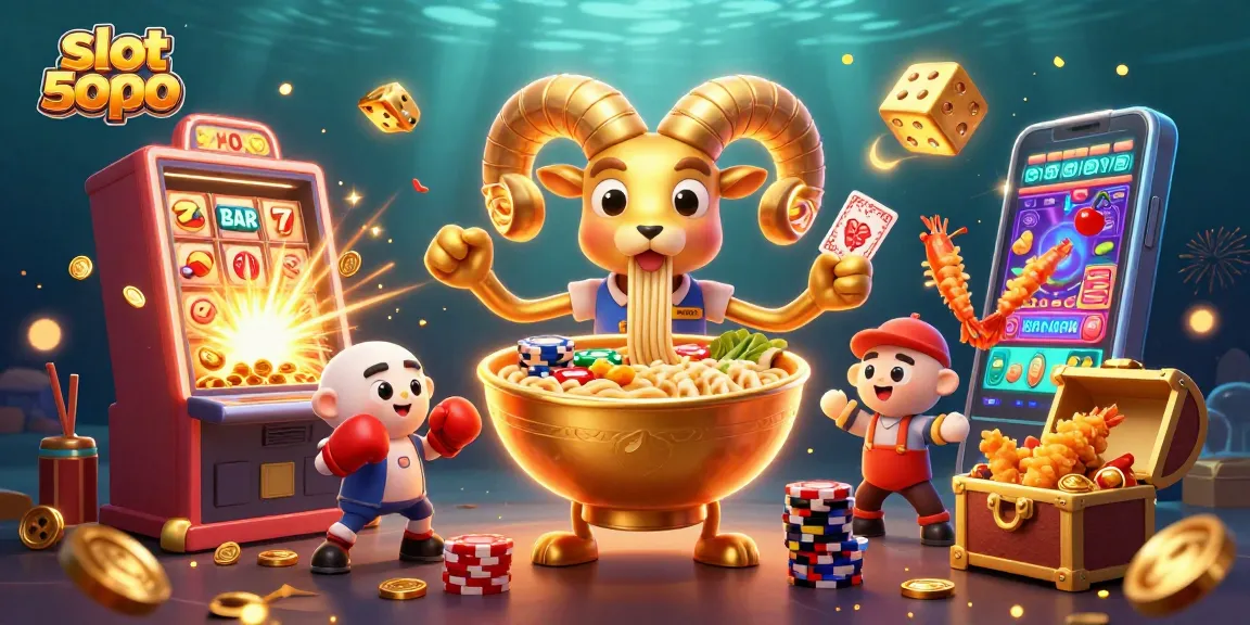 Spin for wins with slot depo 5000, featuring lively casino characters and jackpot action!