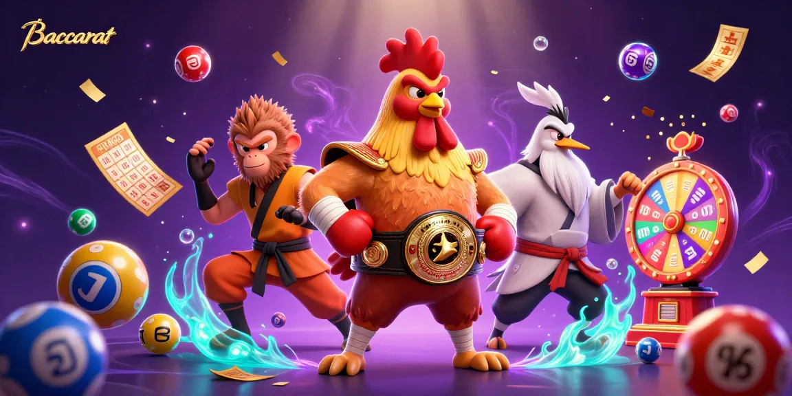 Experience Baccarat excitement with thrilling characters and dynamic game elements in a rich casino scene.