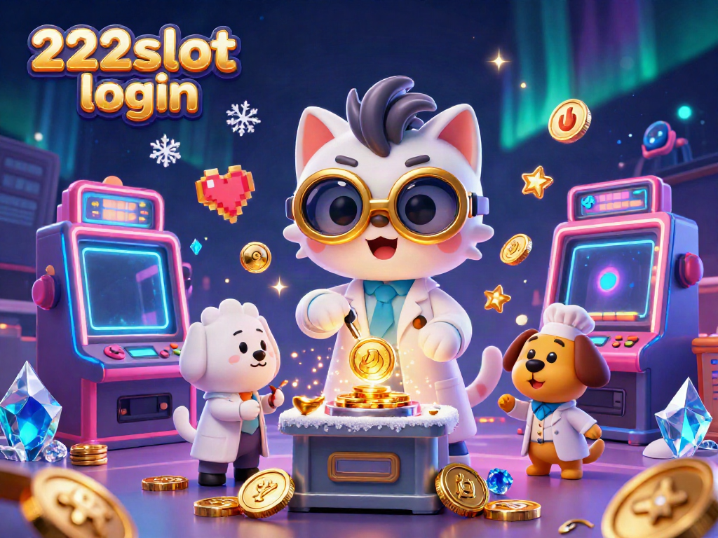 Mengakses 222slot login yang aman dan mudah dengan ilustrasi ilmuwan kucing dalam laboratorium slot