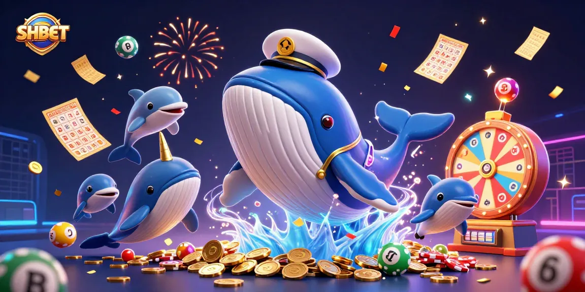 Join the gaming excitement at SHBET with a vibrant 3D illustration featuring lively characters and casino elements.