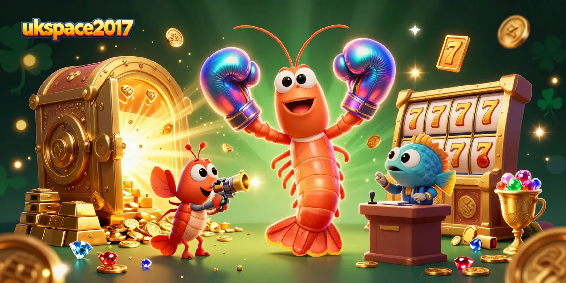 Engage in thrilling play at ukspace2017 with vibrant 3D shrimp characters and dynamic casino elements.