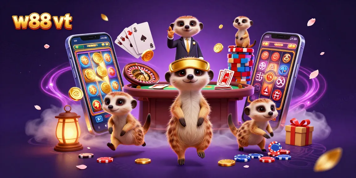 Hệ thống cá cược đa dạng tại w88 vt với các meerkat quản lý sòng bài và trò chơi hấp dẫn.
