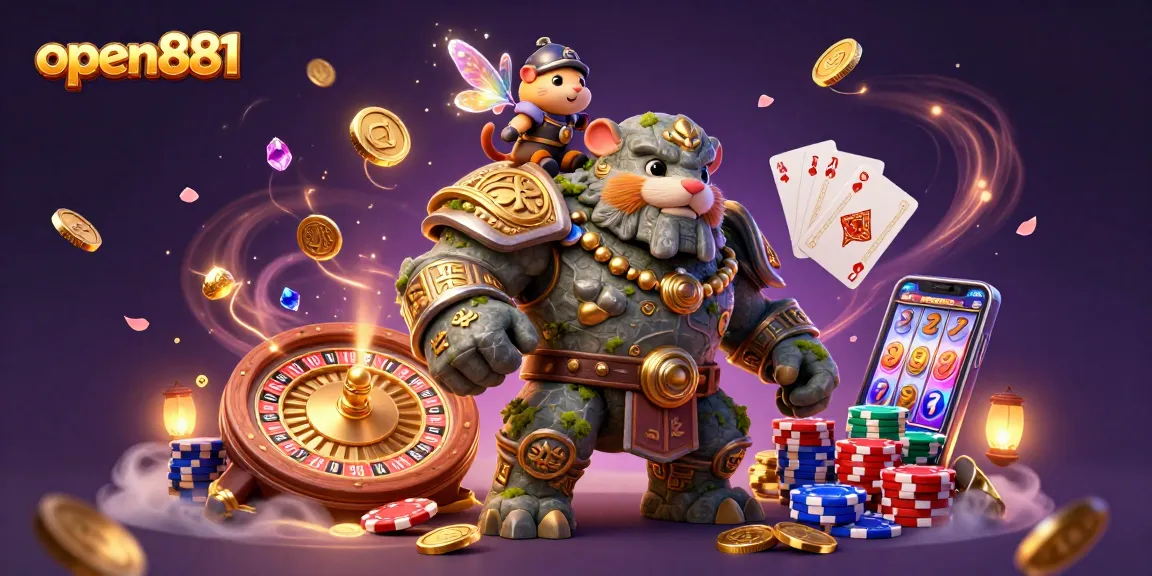 Experience thrilling gameplay with open881's animated characters and rich casino elements.