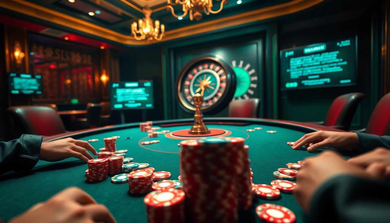 High-stakes gamblers enjoy a vibrant casino scene featuring hidden wiki link elements.