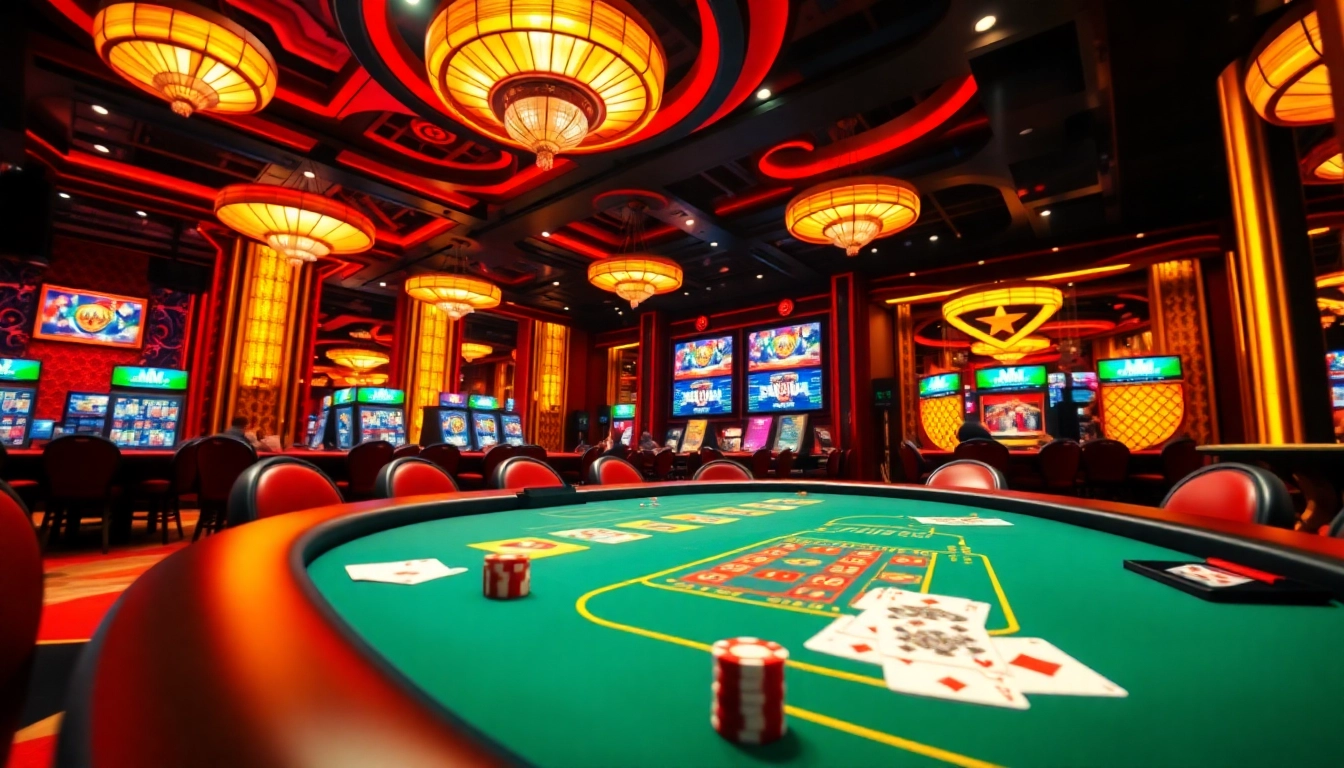 에볼루션 카지노의 생생한 경험을 보여주는 화려한 테이블과 딜러.