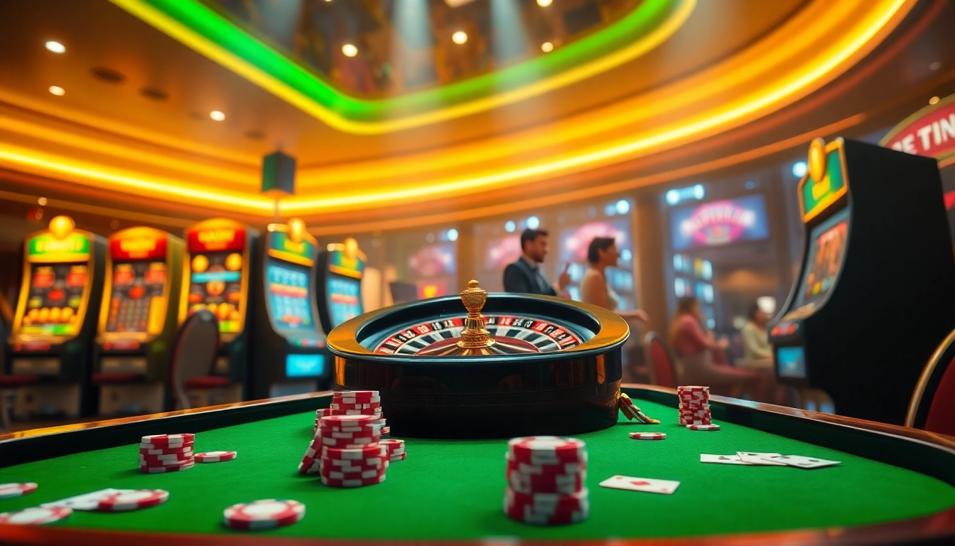 Pahala4d online gambling scene showcasing vibrant casino excitement with digital gaming interfaces.