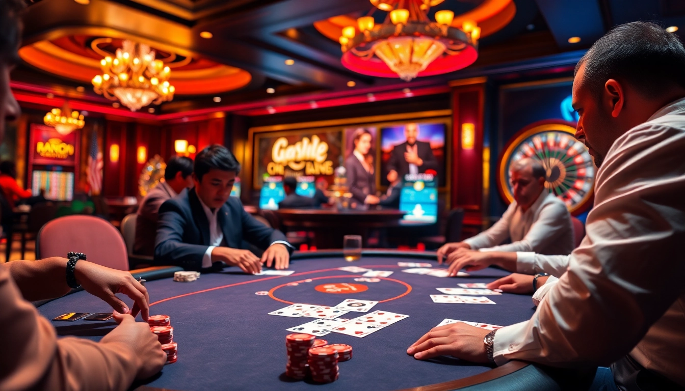 Experience the thrill of poker as players strategize in a luxurious setting at https://s8com.net.