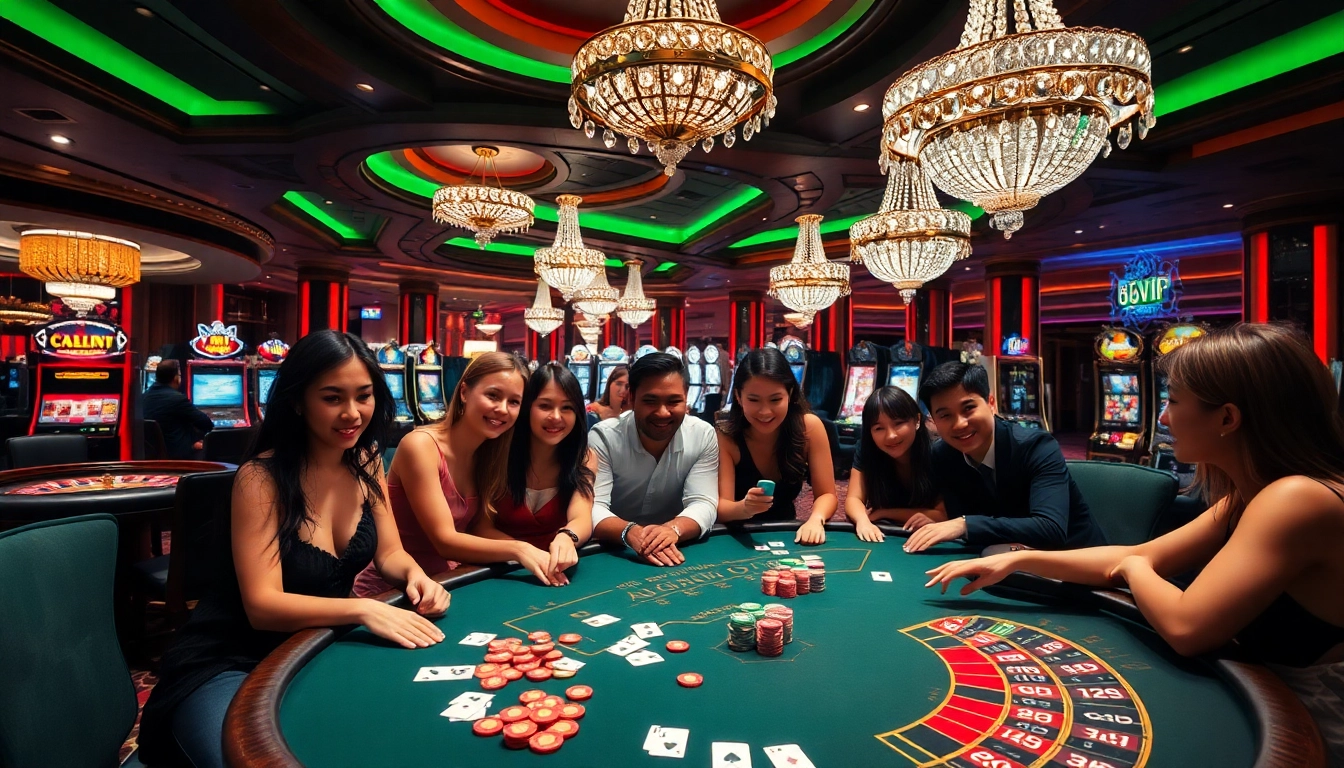 Experience thrilling gameplay at 68VIP casino, where vibrant slot machines and poker tables await.