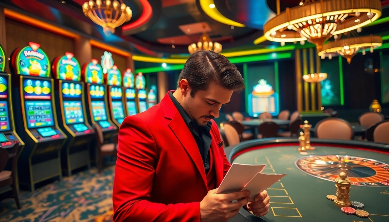 Experience the thrill of luxury12 with vibrant slot machines and a glamorous casino ambiance.